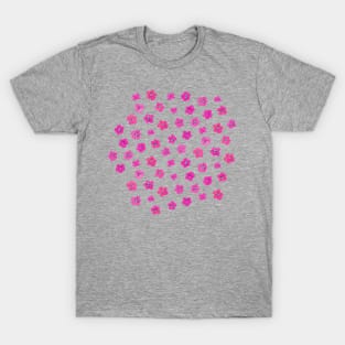 Delicate pink watercolour flowers with spots T-Shirt